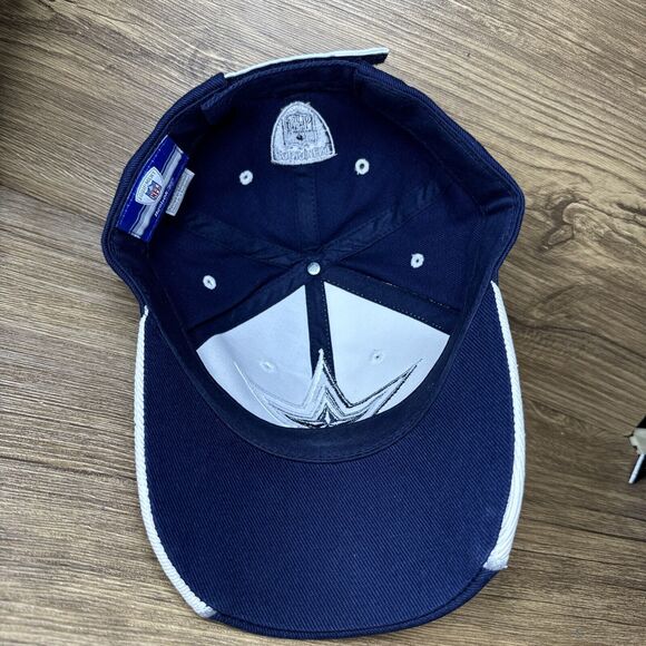 Dallas Cowboys Reebok NFL Authentic Navy White Hat Logo Football Cap - Picture 6 of 7